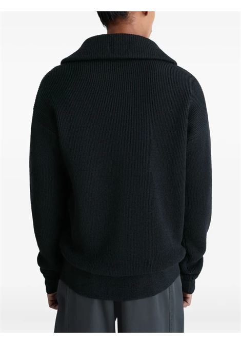 maglione half zip uomo nero LEMAIRE | TO1439 LK1042BK999